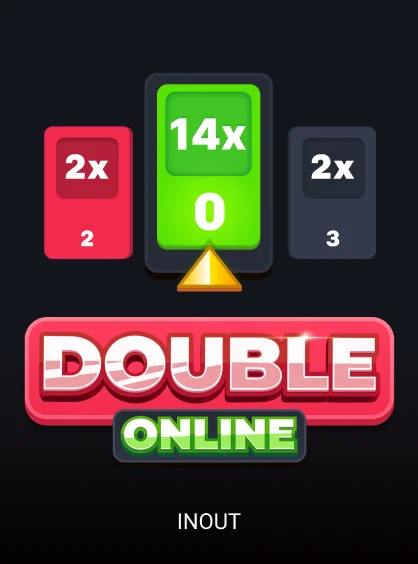 Double Online live round showing red, green and black card results