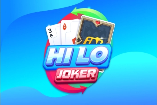 Hilo Joker gameplay screenshot showing the Hi or Same prediction, Red/Black side bet, and Joker multiplier ladder