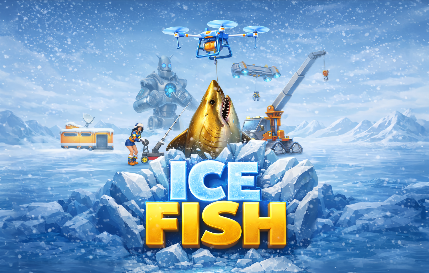 Ice Fish screenshot 2 - betting wheel with fish sectors