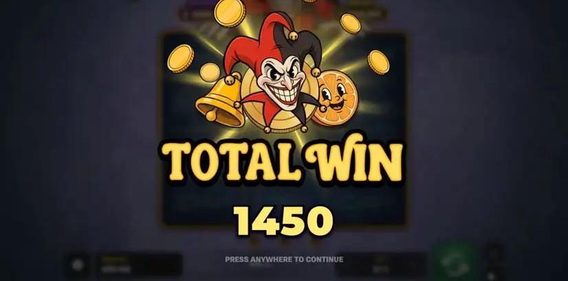 Joker Pyre screenshot 3 - jackpot tier collect result screen