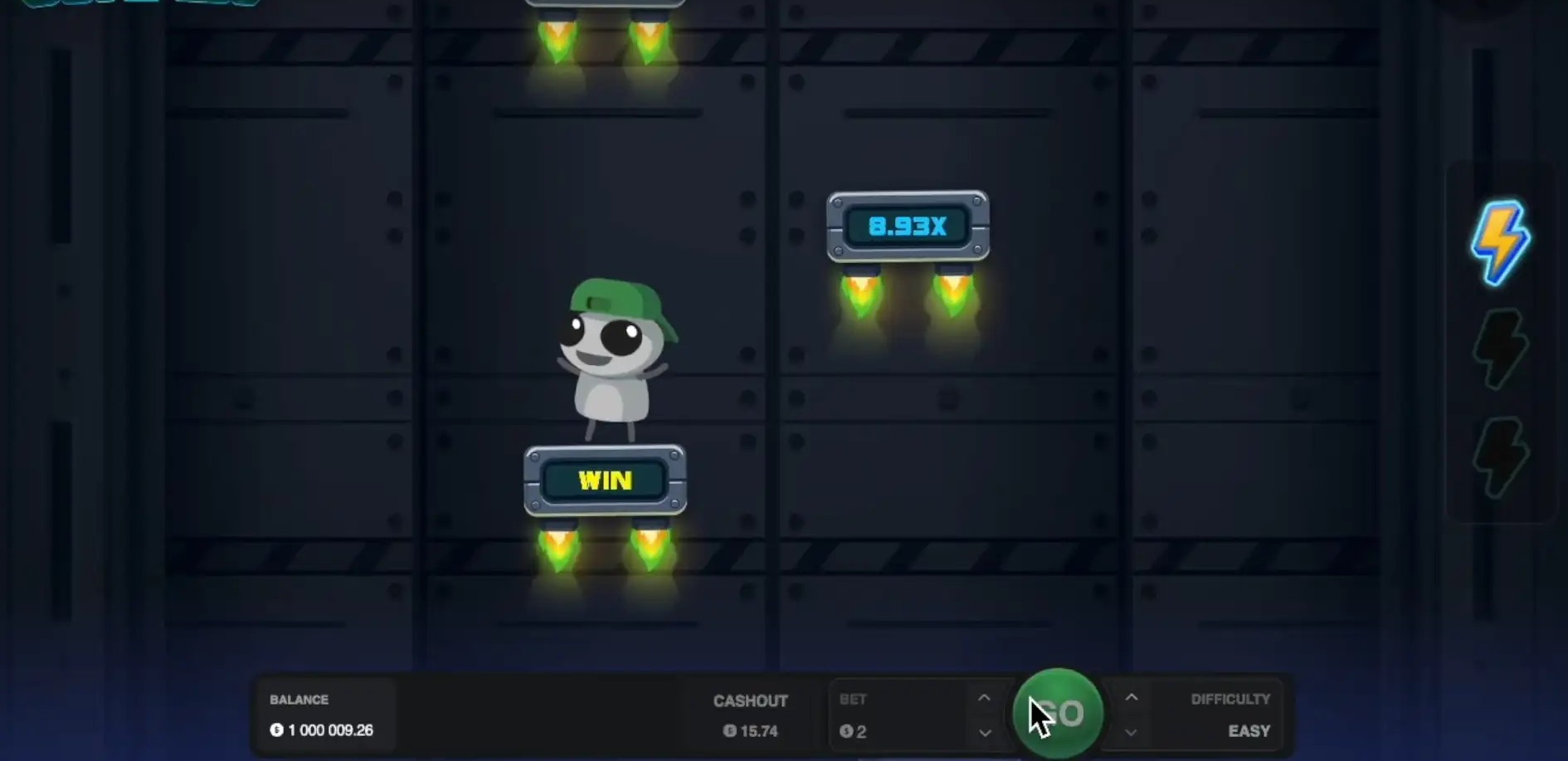 Jumper screenshot 2 - multiplier climbing mid-run