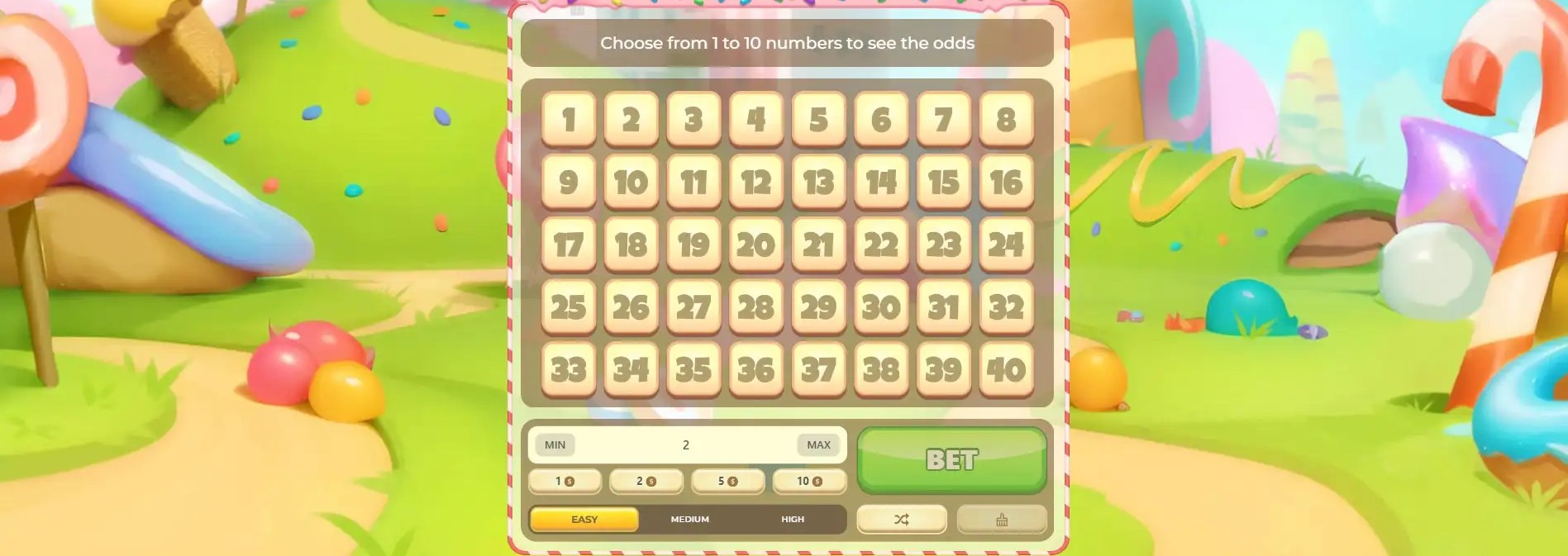 Sweet Keno screenshot 2 - draw result with matched symbols highlighted